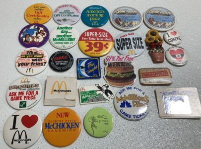 Vintage McDonald’s Buttons and more