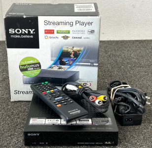 Sony Streaming Player with power Cables and Remote