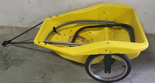 Yellow Plastic Bicycle Trailer