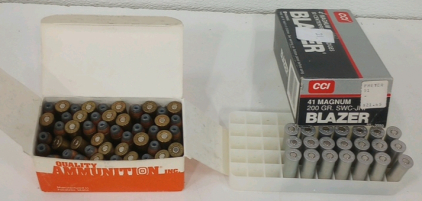 (42) Quality Ammunition .41 Mag 220gr Ammunition Cartridges (21) CCI Blazer .41 Mag 200Gr Ammunition Cartridges