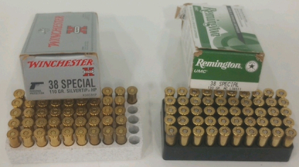 (50) Remington UMC .38 Special 130gr. Ammunition Cartridges (46) Winchester .38 Special 110GR Ammunition Cartridges