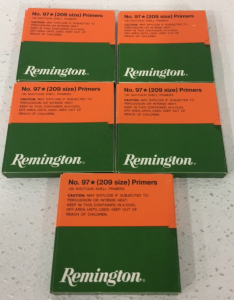 (5) Remington (209 Size) Primers 100 Shotgun Shells Primers