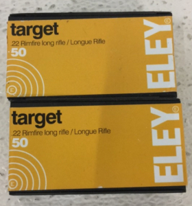(2) Target .22 Rimfire Long Rifle/Longue Rifle 50