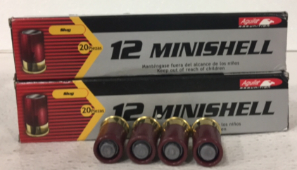 (2) Aguila 12 Minishell Slug 20 Piezas