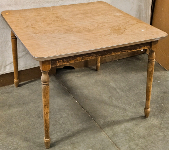 Vintage 40x40 Wood Dining Table