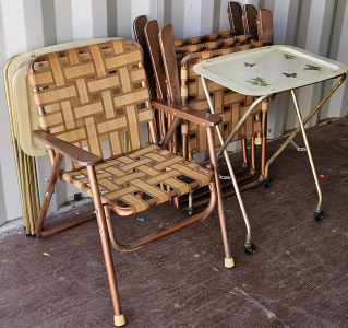 Vintage Lawn Chairs & TV Trays