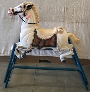 Vintage Spring Functioning Rocking Horse with Aluminum Frame in Great Condition