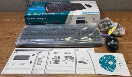 Unopened Logitech Cordless Desktop EX110 Mouse and Keyboard