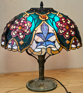 Working 22" Stained Glass Double 2way Lamp