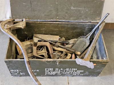 Vintage & Newer Tools in 32" Crate