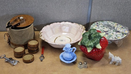 Leather-covered Wine Service, New Cake Stand Set, Cookie Jar, Marble Decor, Shaker Set