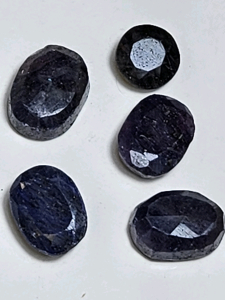 Mozambique Blue Sapphire Cut & Faceted Gem Stones - 1/2" & 1"