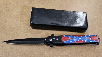 Confederate Flag Switchblade Knife