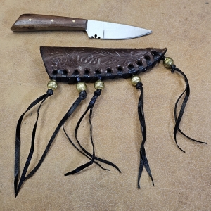 Patch Knife Fixed Blade Knife & Leather Sheath