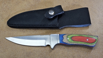 Wild Deer Hunter Fixed Blade Knife & Leather Sheath