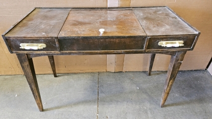 Antique Wood Desk w/ Newer Handles