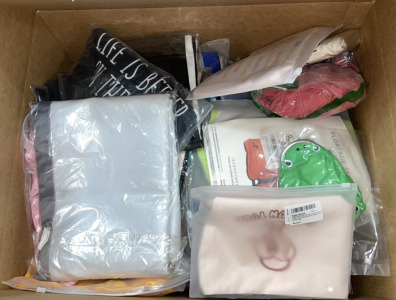 Various Bags, Shirts, Pillow Cases, Blouses, Pillows, Shorts, Ect. Amazon Returns