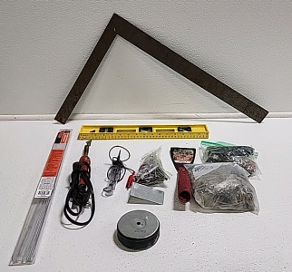 Large Square, Level, Plastic Welder, 1/8" Alluminum Rods, Strong Magnet, and More!