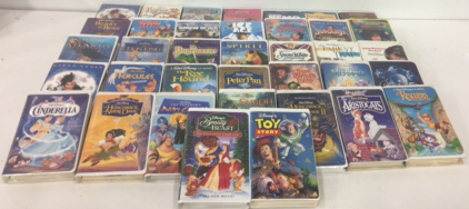 (37) Various Disney Family VHS Movies Including Toy Story, Beauty and the Beast and More!!