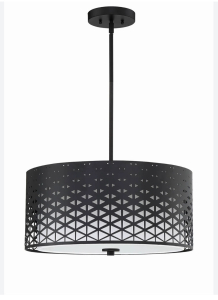 (3) Park Harbor, Hanging Pendant, 60W Lamp ( Black)