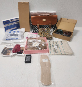 Earrings, Hair Clips, (2) Tote Bags, Protective Face Shields, Disposable Masks, Hair Extensions And More