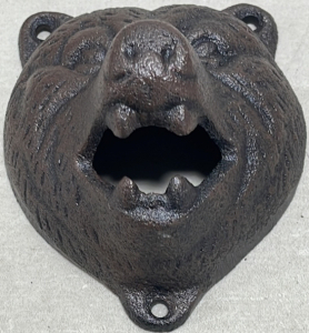 (1) Cast Iron Bear Face Bottle Opener