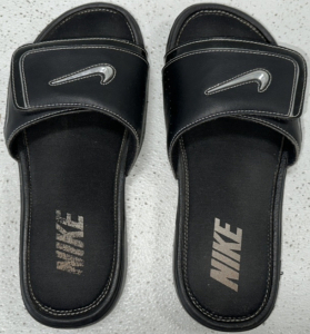 Nike* Black Slides