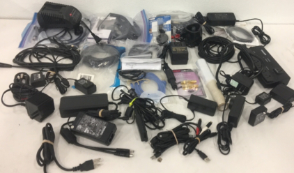 Very Large Lot Of Electronics Cords, Adapters, Chargers and More!!