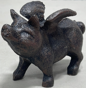 (1) Cast Iron Flying Pig