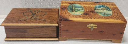 (2) Wooden Jewerly Boxes