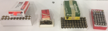 (41) Various Brand .357 Magnum Ammunition Cartridges (15) Federal .25 Auto Ammunition Cartridges (50) Remington .41 magnum Empty Shell cases (20) Winchester .243 Empty Shell cases