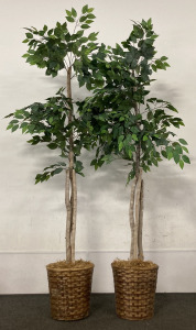 (2) Faux Trees