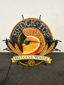 Shocktop Belgium White light Up Sign