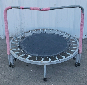 Miniature Indoor Exercise Trampoline with Handlebar