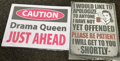 Metal signs