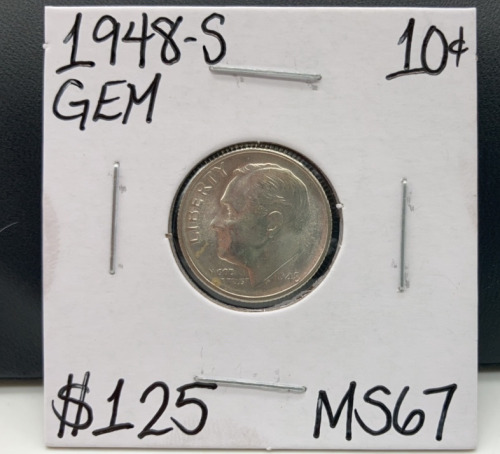 1948-S MS97 Gem Roosevelt Silver Dime