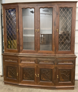 Dark Brown China Cabinet Hutch