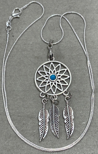 (1) Tibetan Silver Dreamcatcher .925 Necklace