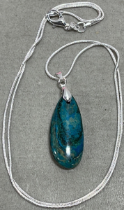 (1) 19.49ct Ghosts Eye Jasper Gemstone .925 Necklace
