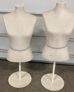 (2) Female Torso Mannequins