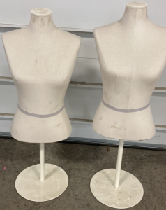 (2) Female Torso Mannequins