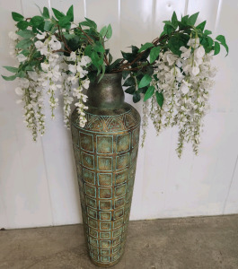 Large Decorative Vase, Artifical Flowers