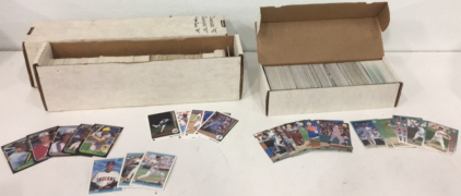 (1) Box Of (500+) Baseball Cards Including 1987 Donruss 1992 Donruss and 1989 Upper Deck Baseball Cards (1) Bix Of (500) 1992 Fleer and Fleer Ultra Baseball Cards