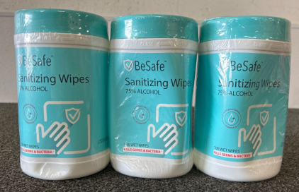 3 Containers of Sanitizer Wipes