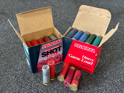 (2) Boxes of Mixed 12 Ga. Reloads