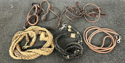 Leather/ Ropes Reins and Headstalls