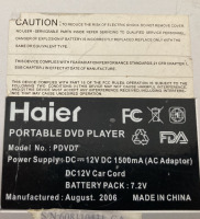 Haier Portable DVD Player System - 4