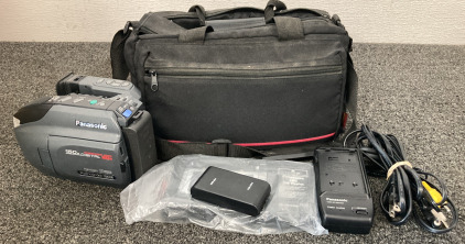 Panasonic Palmcorder With Bag And Accessories