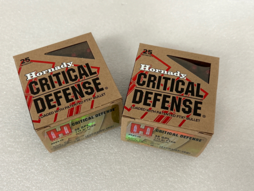 (50) Rnds Of Hornady Critical Defense 38 SPL 110 Gr. FTX