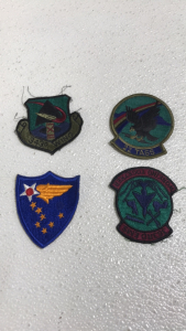 (4) Original Vintage WW2 To Vietnam Era Air Force Army Badge Patches Including US Army Alaskan Air Command Patch